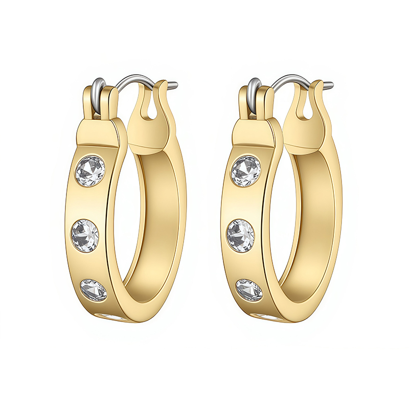 Three-Stone Hoop