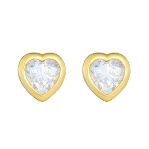 Heart Bezel Stud